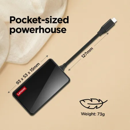 USB-keskitin Lenovo GX91M73945 Musta 100 W