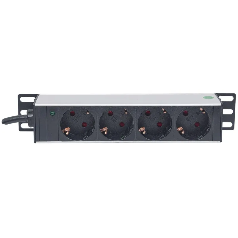 10" Haaroituspistorasia-adapteri 4 virtapisteellä Intellinet 714020 Harmaa (1,8 m)