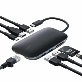 USB šakotuvas Aukey CB-C71 Juoda 100 W