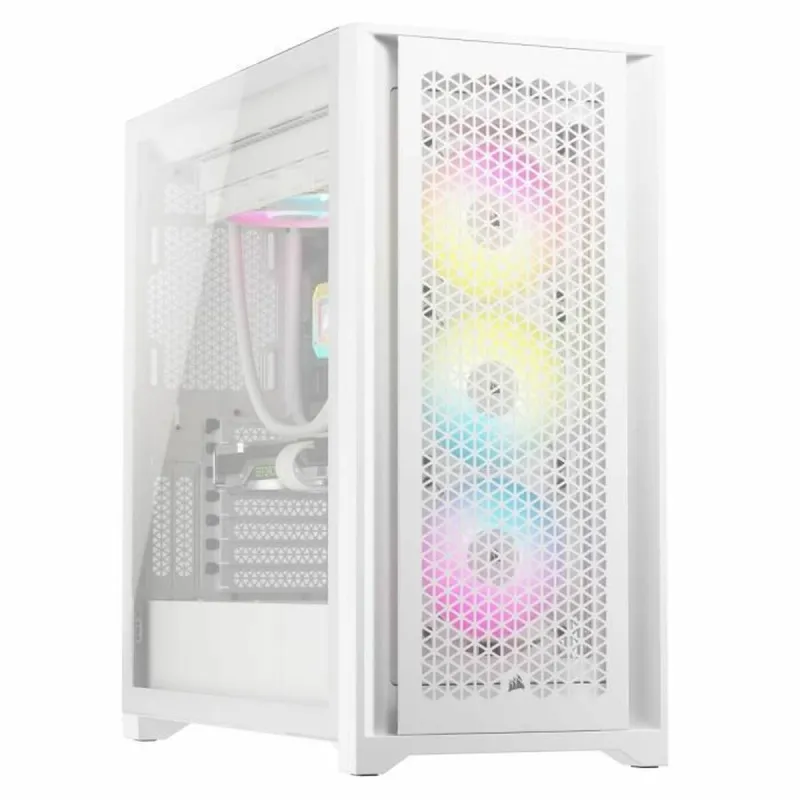 ATX Semi-tower Korpus Corsair 5000D RGB Valge Mitmevärviline