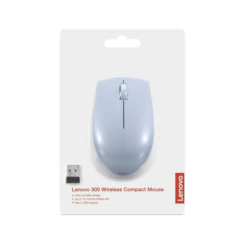 Optical Wireless Mouse Lenovo 300 Blue 1000 dpi