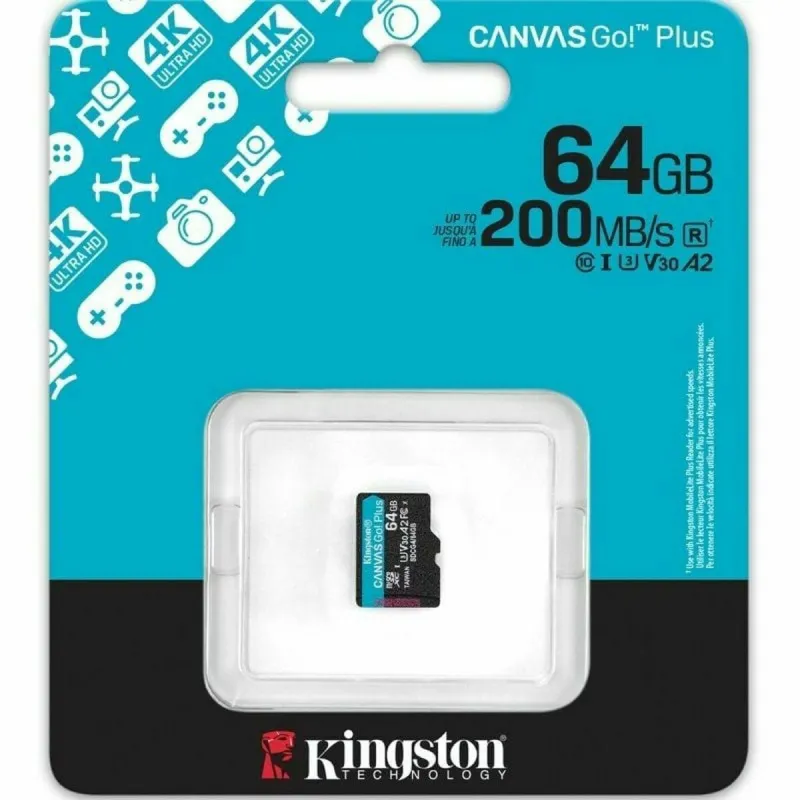 Memory Card Micro SDXC Kingston CANVAS Select Plus 64 GB