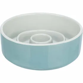 Dog Feeder Trixie Slow Feeding Blue Grey Ø 14 cm 450 ml