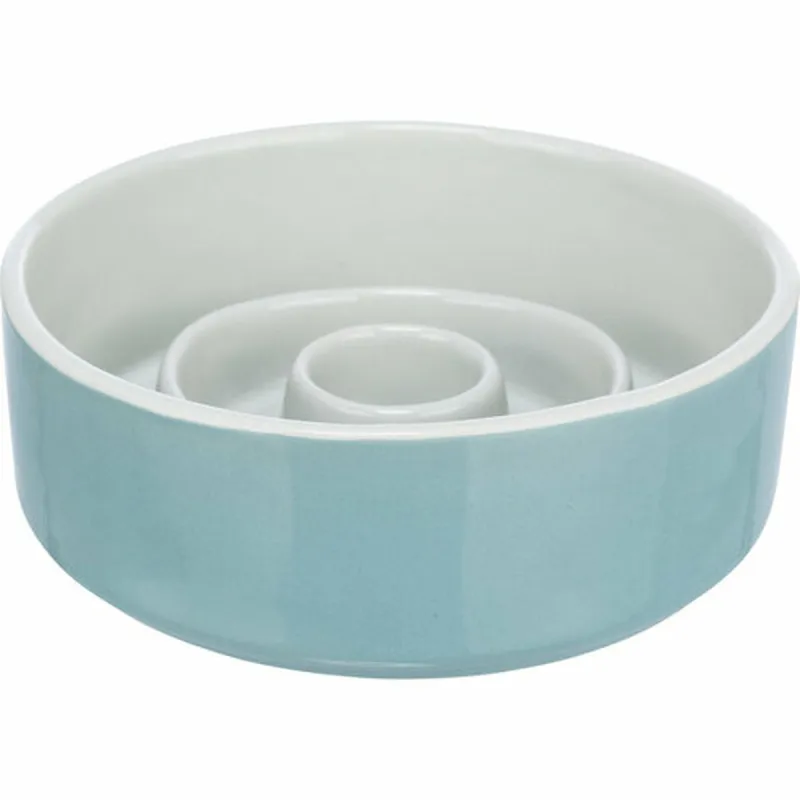 Koiran ruoka-annostelija Trixie Slow Feeding Sininen Harmaa Ø 14 cm 450 ml
