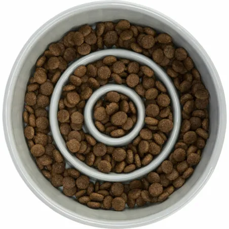 Suņu barotava Trixie Slow Feeding Zils Pelēks Ø 14 cm 450 ml