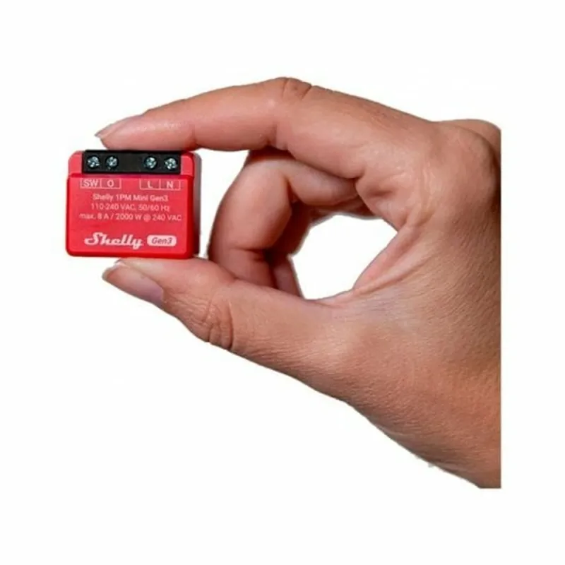 Wi-Fi switch module Shelly Mini 1PM Gen3 Bluetooth Wi-Fi Bluetooth 4.2