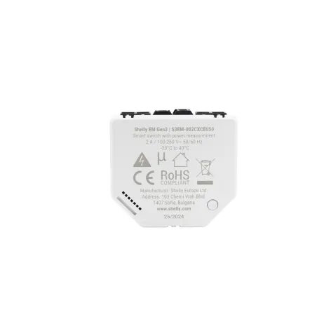 Модуль Wi-Fi переключателя Shelly EM GEN3 + 50 A CT