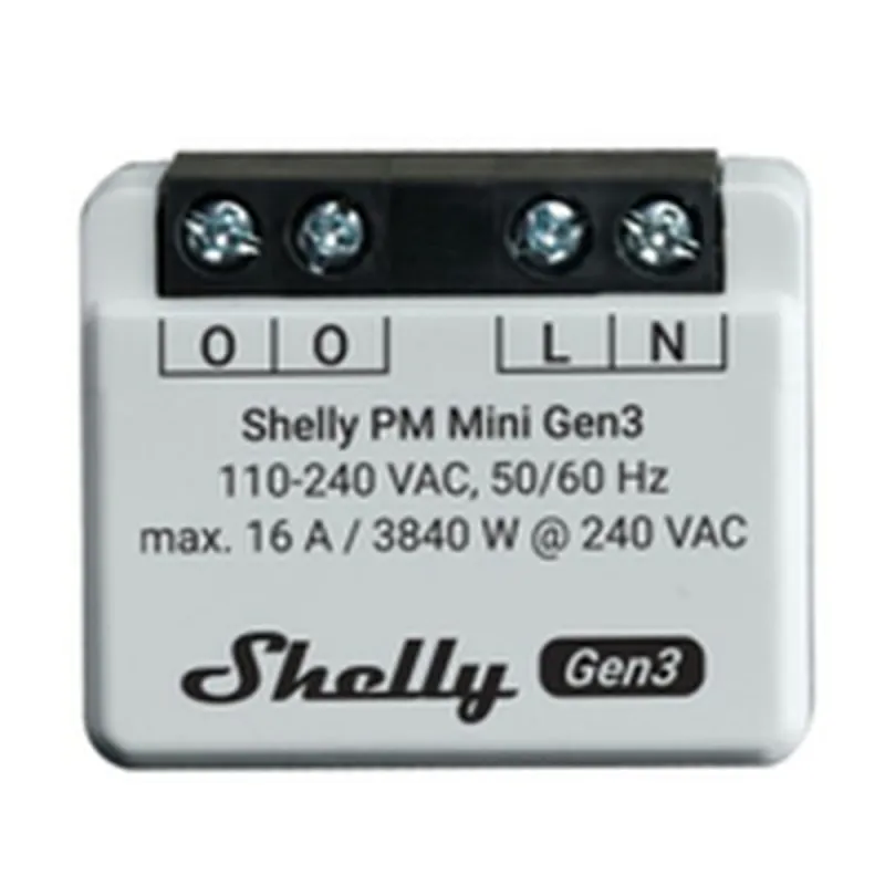 Умная розетка Shelly MINI 1PM GEN3 Bluetooth Wi-Fi Bluetooth 4.2