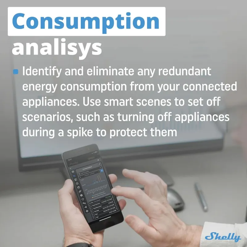 Smart Plug Shelly MINI 1PM GEN3 Bluetooth Wi-Fi Bluetooth 4.2