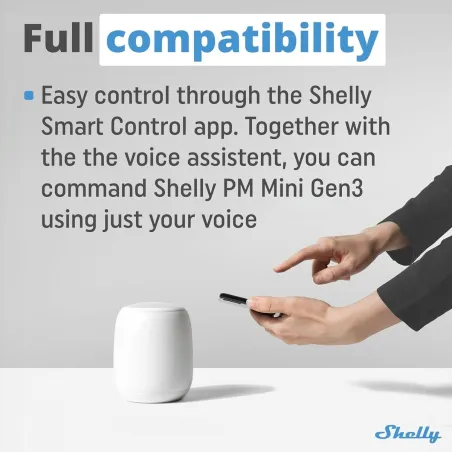 Išmanusis lizdas Shelly MINI 1PM GEN3 Bluetooth Wi-Fi Bluetooth 4.2