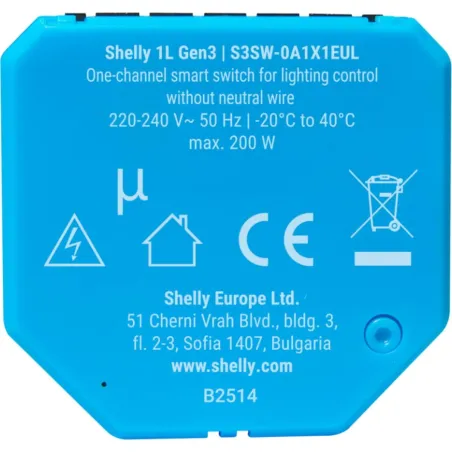 Умная розетка Shelly S3SW-0A2X4EUL Bluetooth Wi-Fi 230 V 16 A