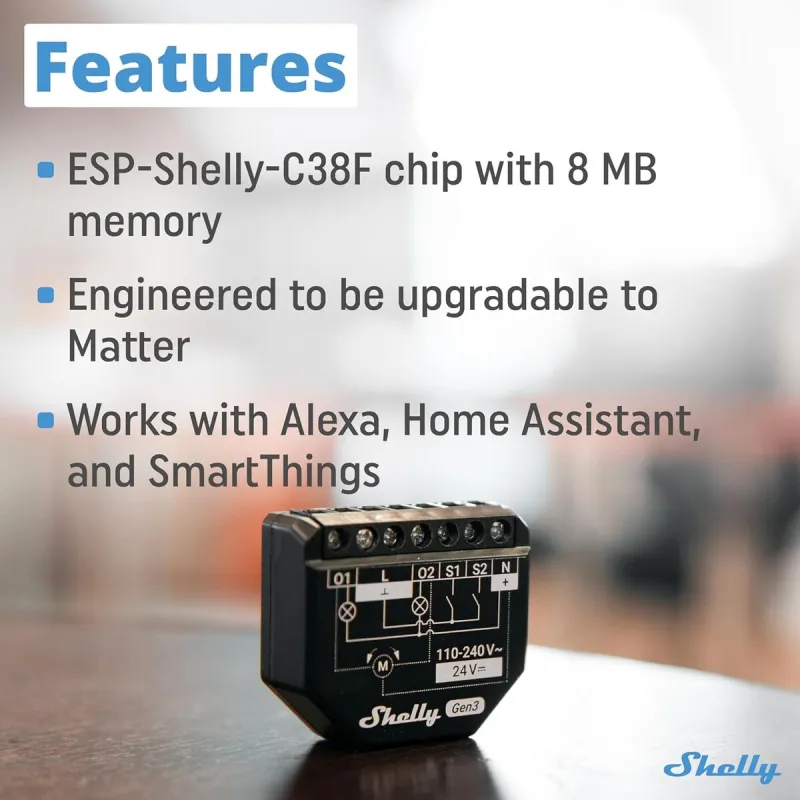 Smart Plug Shelly S3SW-002P16EU Wi-Fi