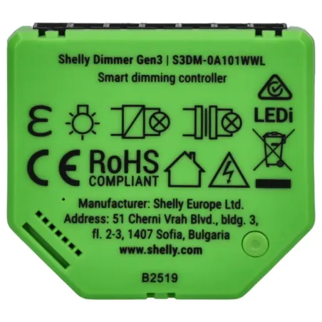 Wi-Fi lüliti moodul Shelly Gen 3 220-240 V