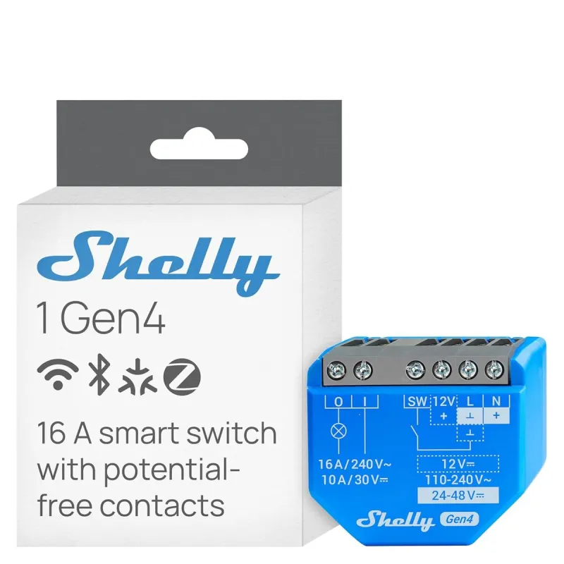 Älypistorasia Shelly S4SW-001X16EU Bluetooth Wi-Fi Bluetooth 5.0 240 V
