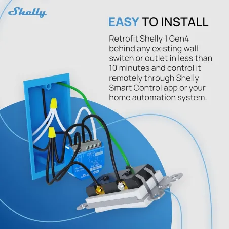 Nutipistik Shelly S4SW-001X16EU Bluetooth Wi-Fi Bluetooth 5.0 240 V