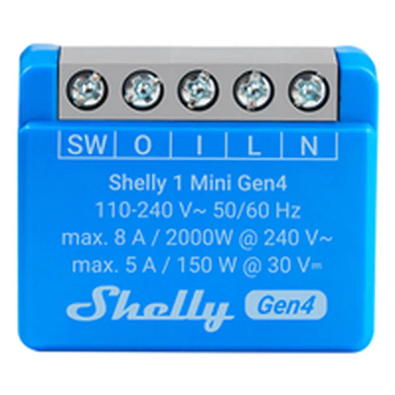 Išmanusis lizdas Shelly S4SW-001X8EUU Bluetooth Wi-Fi Bluetooth 5.0