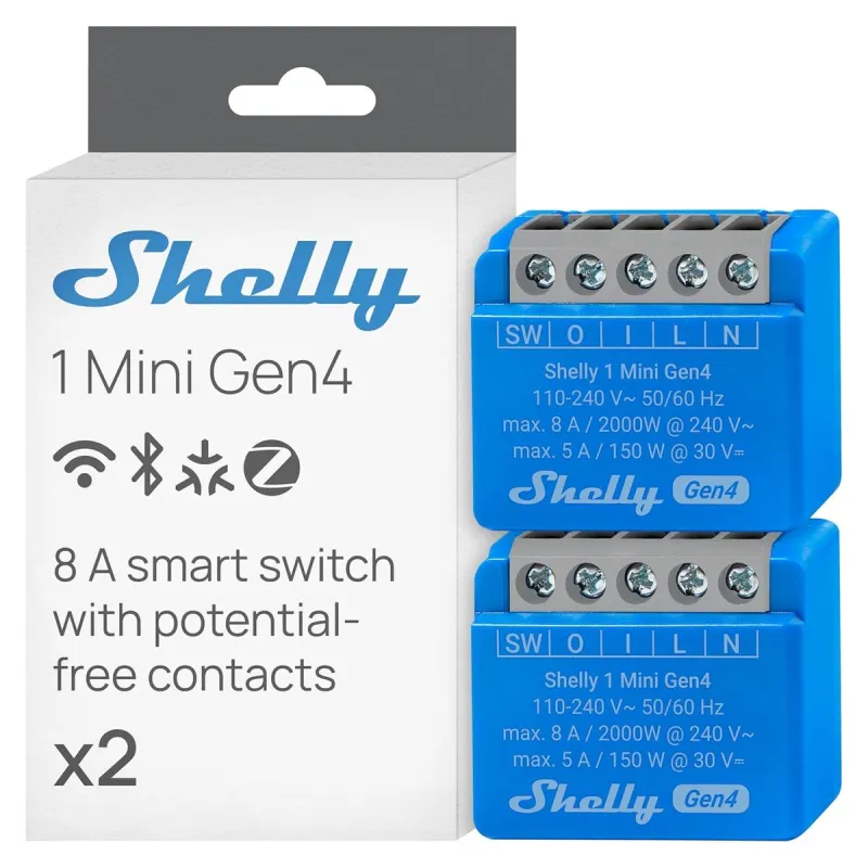 Умная розетка Shelly S4SW-001X8EUU Bluetooth Wi-Fi Bluetooth 5.0