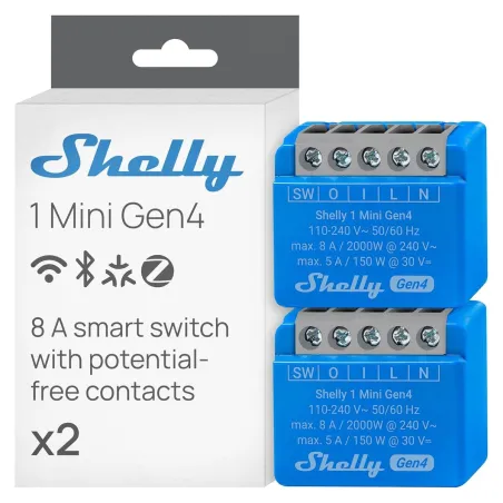 Умная розетка Shelly S4SW-001X8EUU Bluetooth Wi-Fi Bluetooth 5.0