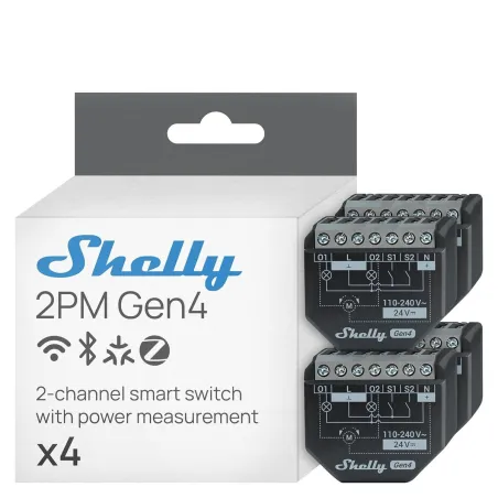 Smart Plug Shelly SHELLY 2PM GEN4 X4 Wi-Fi 230 V 10 A (4 gb.)
