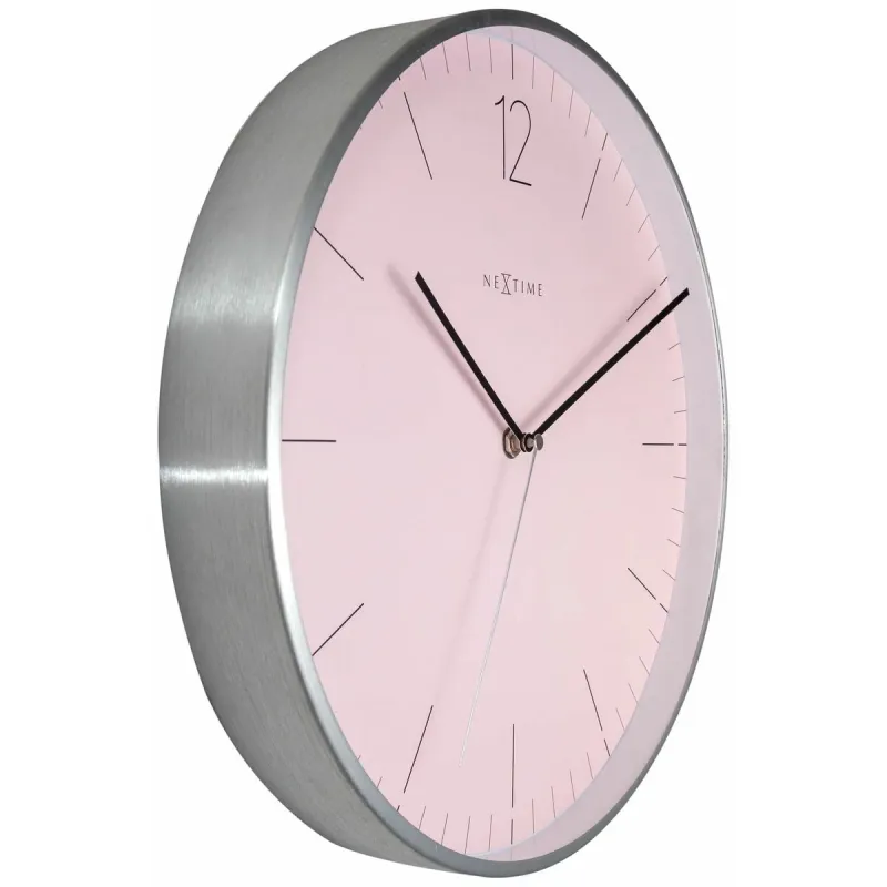 Seinäkello Nextime Harmaa Pinkki 34 cm