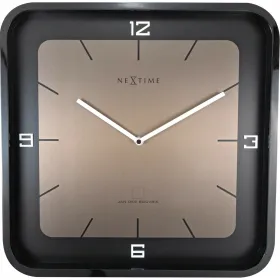 Настенное часы Nextime Чёрный Позолоченный 40 x 40 cm