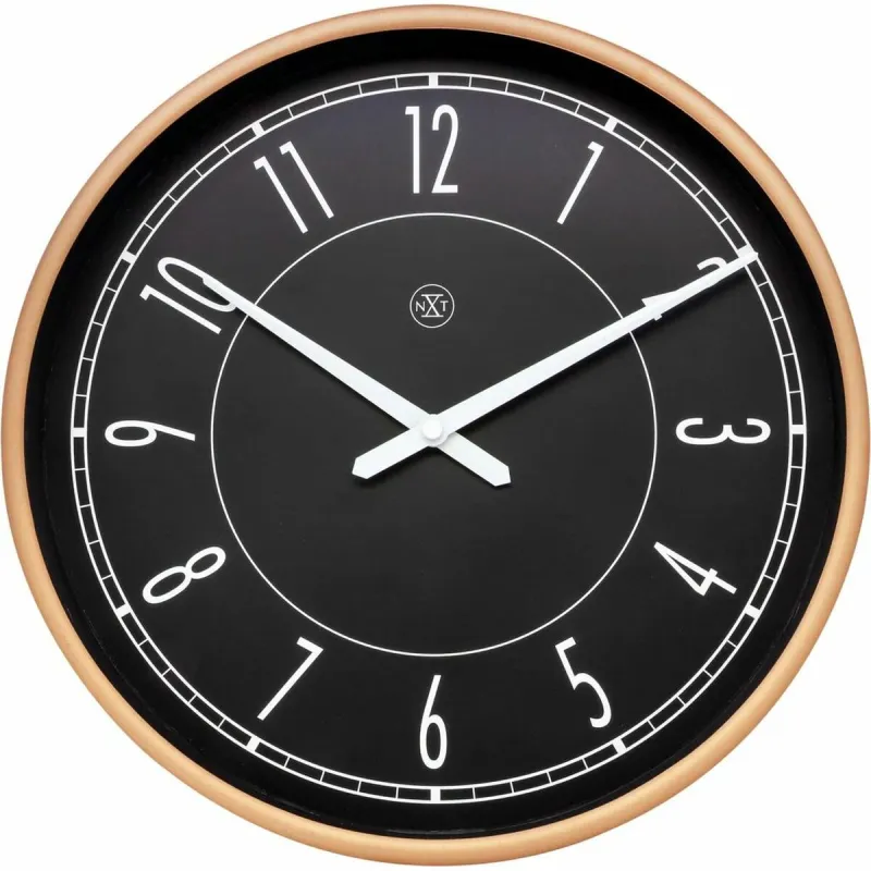Настенное часы Nextime Чёрный Позолоченный 30 cm