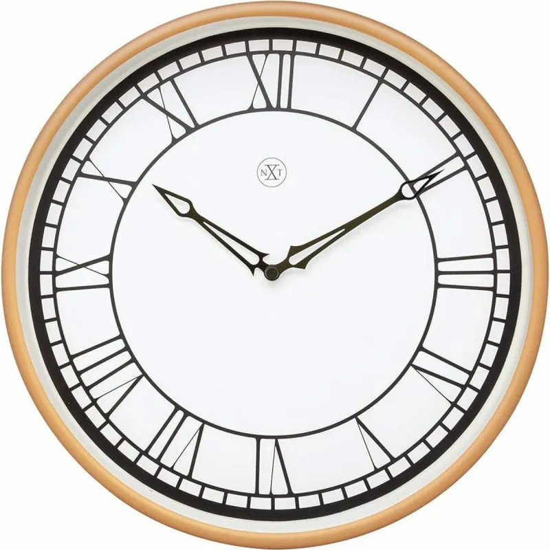 Wall Clock Nextime White Brown 30 cm