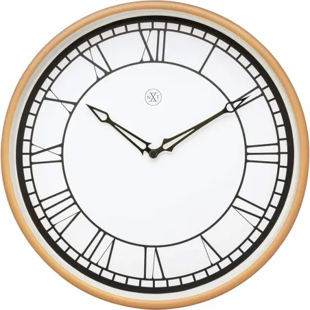 Seinäkello Nextime Valkoinen Ruskea 30 cm