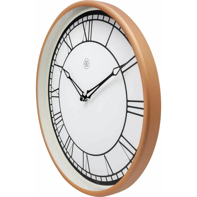 Wall Clock Nextime White Brown 30 cm