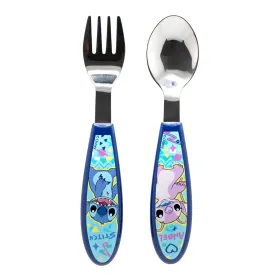 Söögiriistade komplekt ThermoBaby LILO & STITCH Sinine Türkiissinine Metall Roostevaba teras 2 Tükid, osad