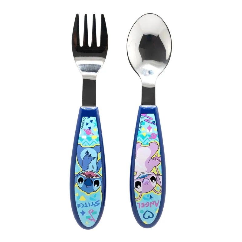 Stalo įrankių rinkinys ThermoBaby LILO & STITCH Mėlyna Turkis Metalinis Nerūdijantis plienas 2 Dalys