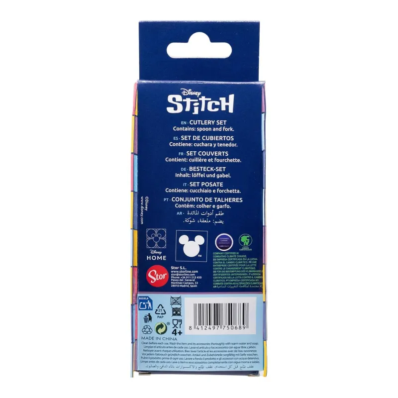 Stalo įrankių rinkinys ThermoBaby LILO & STITCH Mėlyna Turkis Metalinis Nerūdijantis plienas 2 Dalys