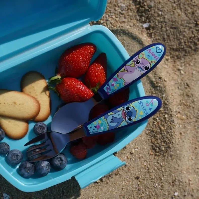 Stalo įrankių rinkinys ThermoBaby LILO & STITCH Mėlyna Turkis Metalinis Nerūdijantis plienas 2 Dalys