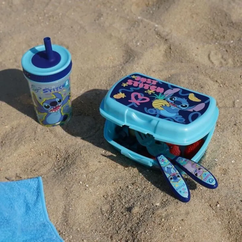 Набор столовых приборов ThermoBaby LILO & STITCH Синий бирюзовый Металл Нержавеющая сталь 2 Предметы
