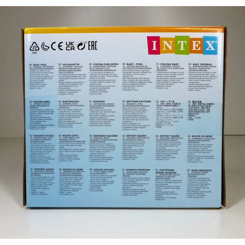 Piepūšamais Baseins Intex 57106EP-OK (61 x 22 cm) dzīvnieki 100 % PVC 61 x 22 cm