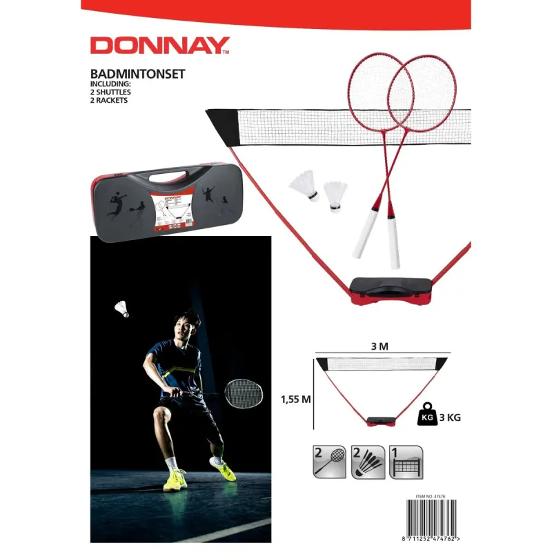 Sulkapallosetti Donnay 5 Kappaletta