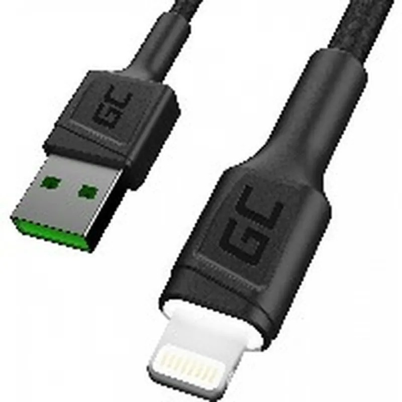 Lightning-kaapeli Green Cell KABGC12 Musta 2 m