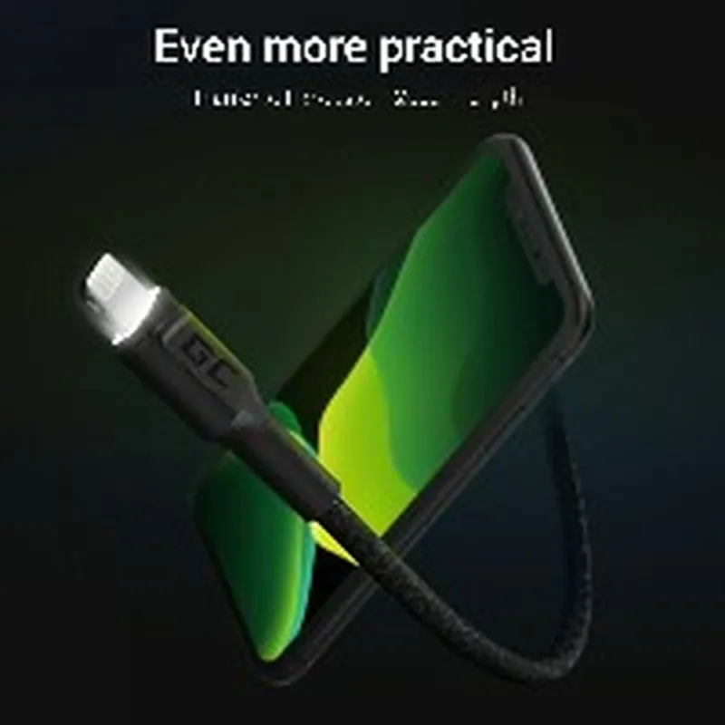 Valgustuskaabel Green Cell KABGC12 Must 2 m