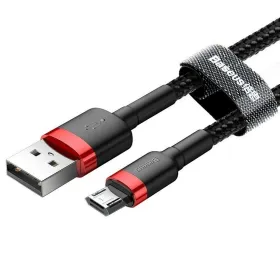 USB to mikro USB kabelis Baseus Cafule Melns Sarkans 2 m