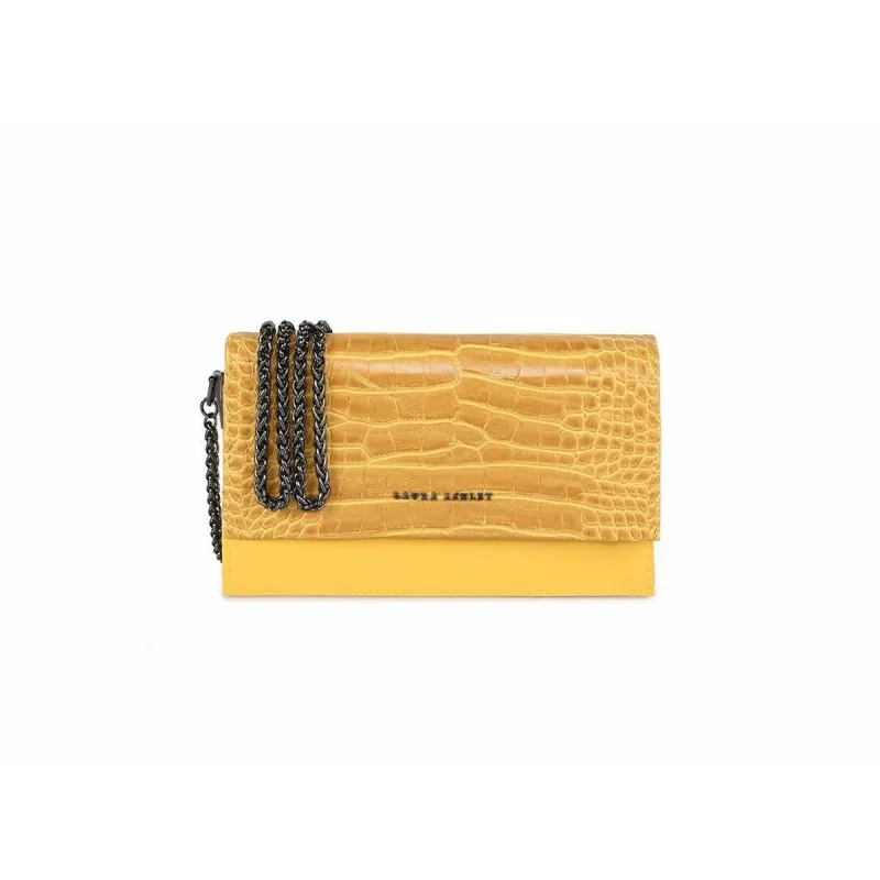 Сумка женская Laura Ashley DUDLEY-CROCO-YELLOW Жёлтый 22 x 12 x 5 cm