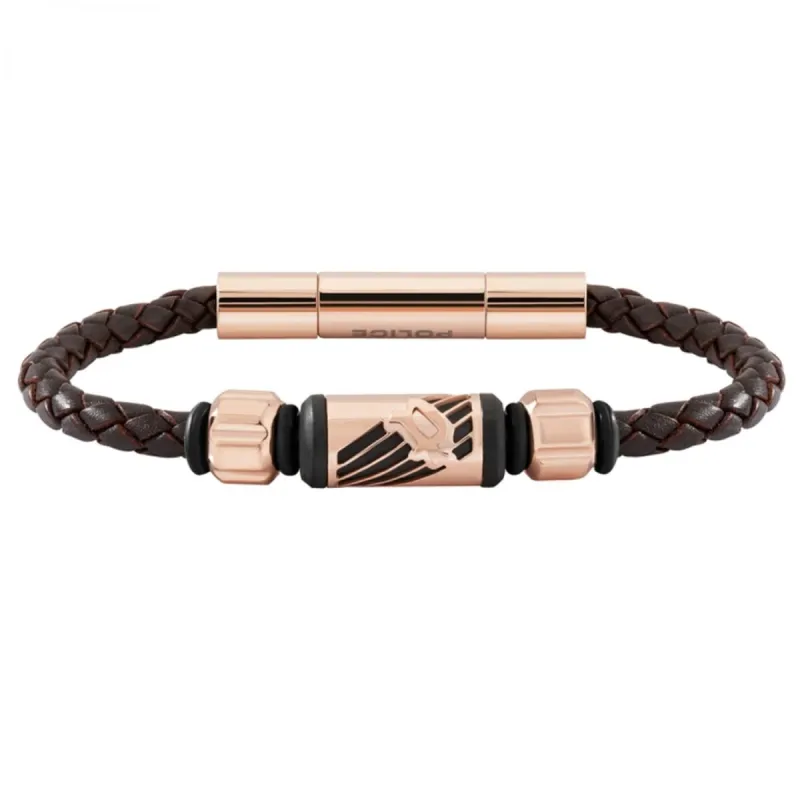 Men's Bracelet Police Leather 19 cm