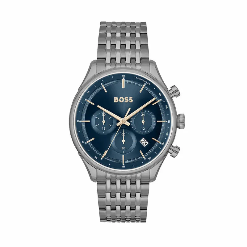 Unisex Watch Hugo Boss Navy Blue Dark grey (Ø 45 mm)