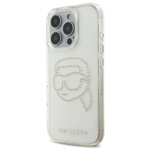 Karl Lagerfeld IML Rhinestones Karl Head - Case for iPhone 16 Pro Max (transparent)