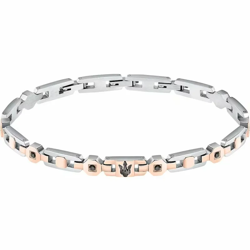 Men's Bracelet Maserati Stainless steel 21,5 cm Silver