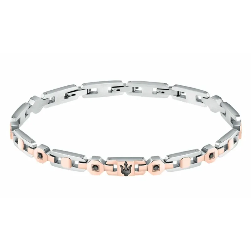 Men's Bracelet Maserati Stainless steel 21,5 cm Silver