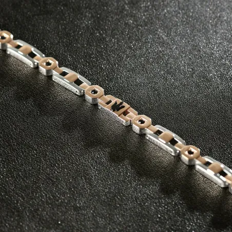 Vīriešu Aproce Maserati Nerūsējošais tērauds 21,5 cm Sudrabains
