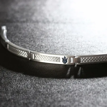 Miesten rannekorut Maserati Ruostumaton teräs 21,5 cm