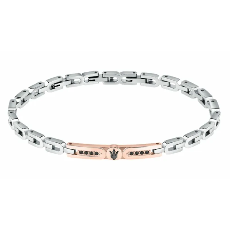 Men's Bracelet Maserati Stainless steel 21,5 cm Silver