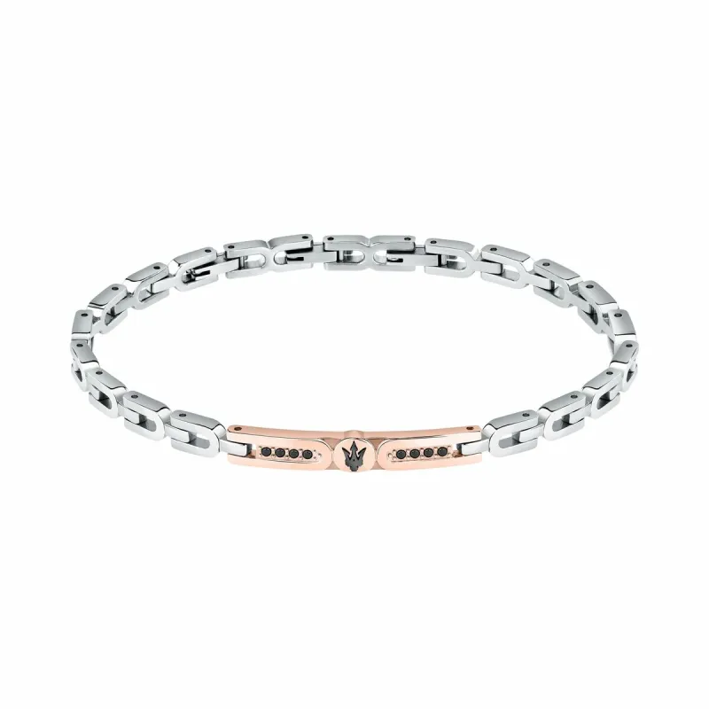 Men's Bracelet Maserati Stainless steel 21,5 cm Silver