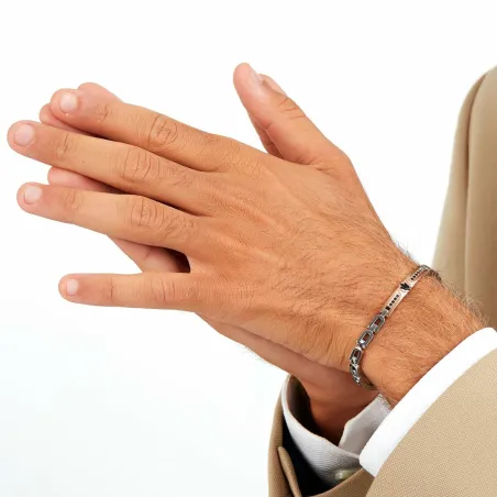 Men's Bracelet Maserati Stainless steel 21,5 cm Silver